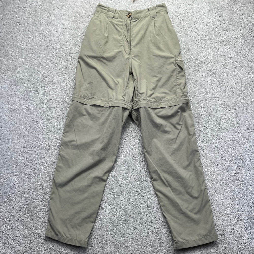 ExOfficio Cargo Pants Womens Sz 6 Khaki Convertible Nylon Hiking Outdoor Zip Off